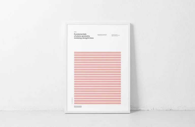 Book 1. Poster. Fundamentals of plane geometry involving straight-lines. Euclid's Elements