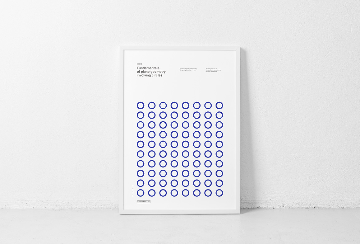 Book 3. Poster. Fundamentals of plane geometry involving circles. Euclid's Elements