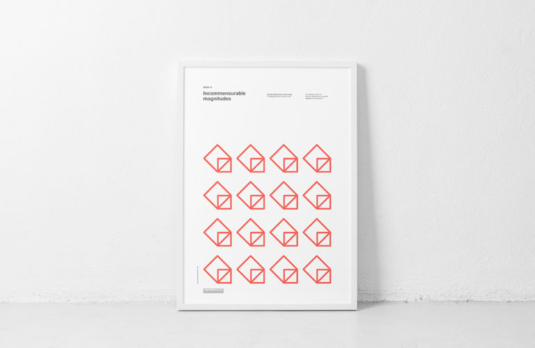 Book 10. Poster. Incommensurable magnitudes. Euclid's Elements