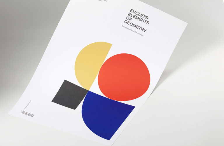 Euclid's Elements Cover Poster - Oliver Byrne