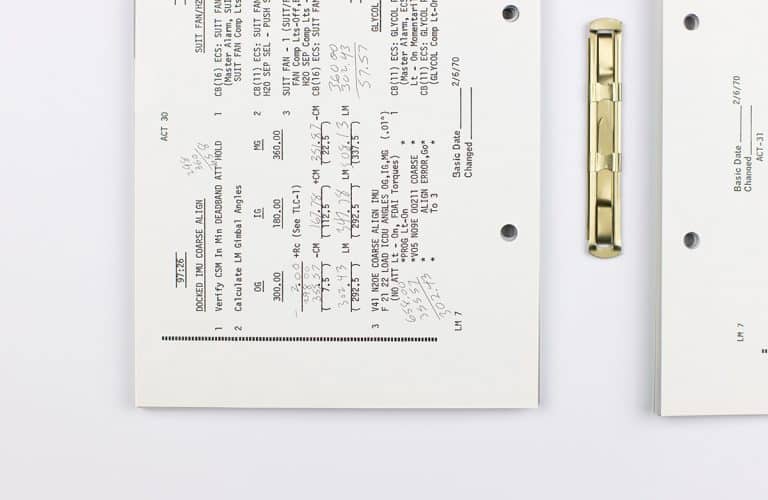 Apollo 13 LM Systems Activation Checklist